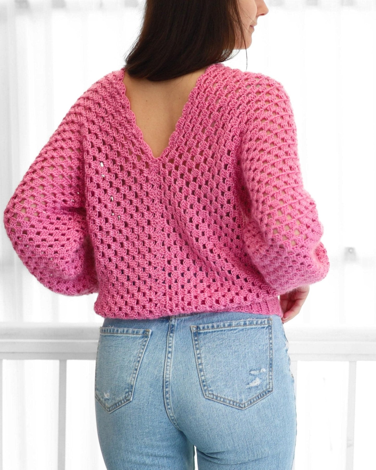 Crochet Pattern GRANNELIS Granny Sweater โ PDF (XSโ3XL) - Hakel Liebe