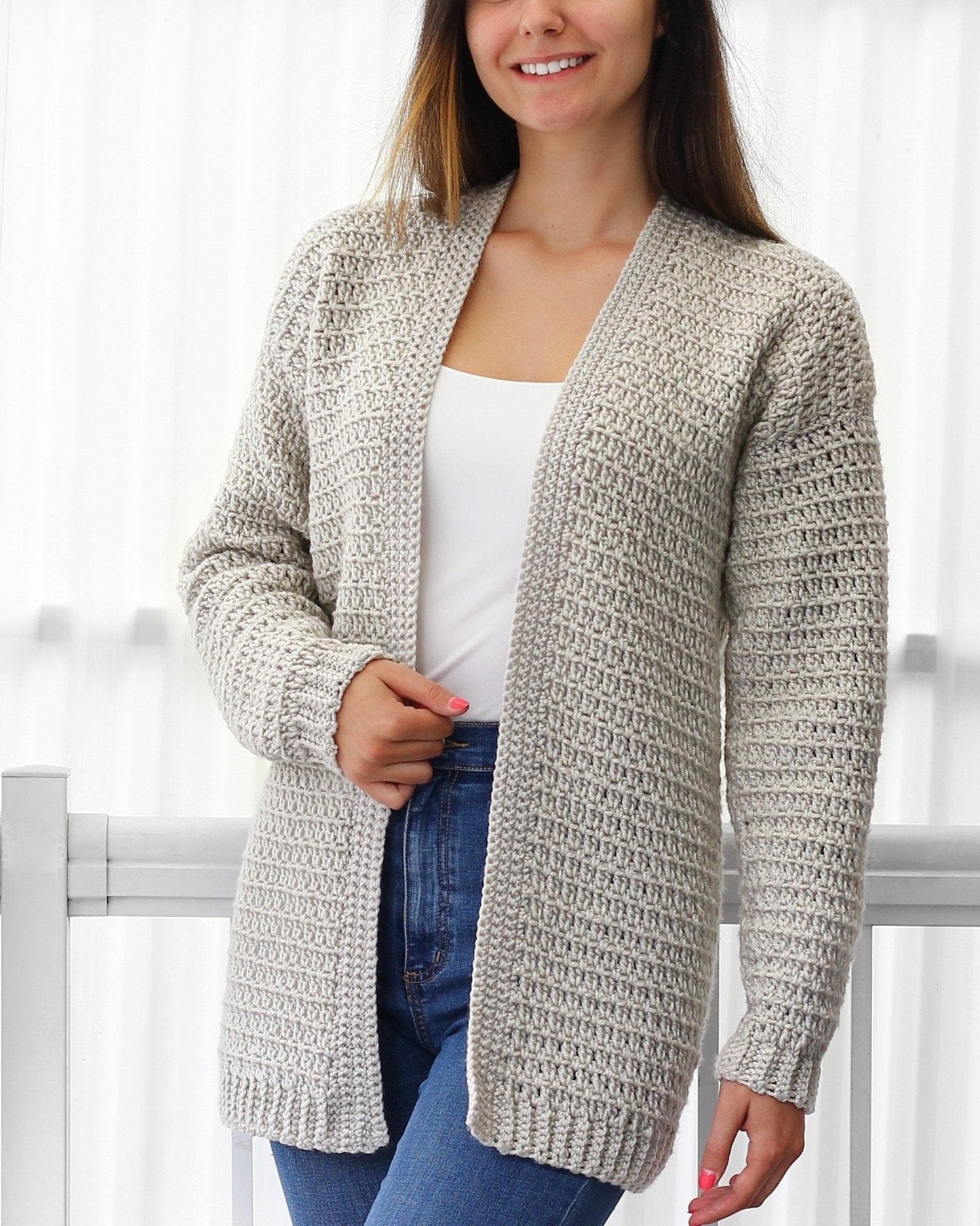 Crochet Pattern CASUELIS Cardigan – PDF (XS–3XL) - Hakel Liebe