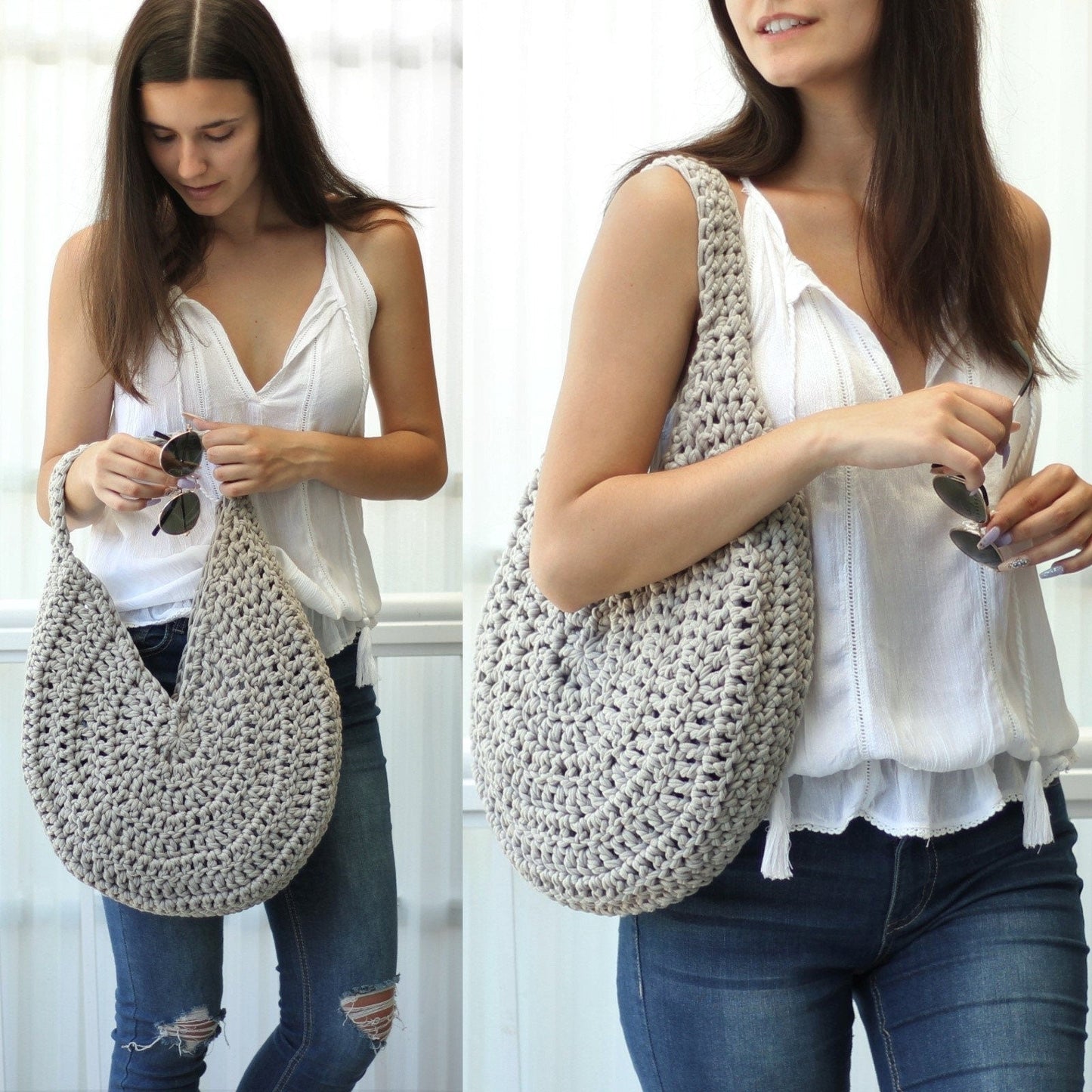 Crochet Pattern ROMALIS Urban Bag – PDF Tote - Hakel Liebe