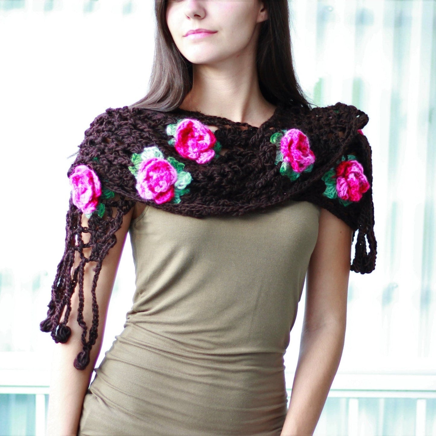 Crochet Pattern ROSALIS Lace Shawl โ PDF - Hakel Liebe