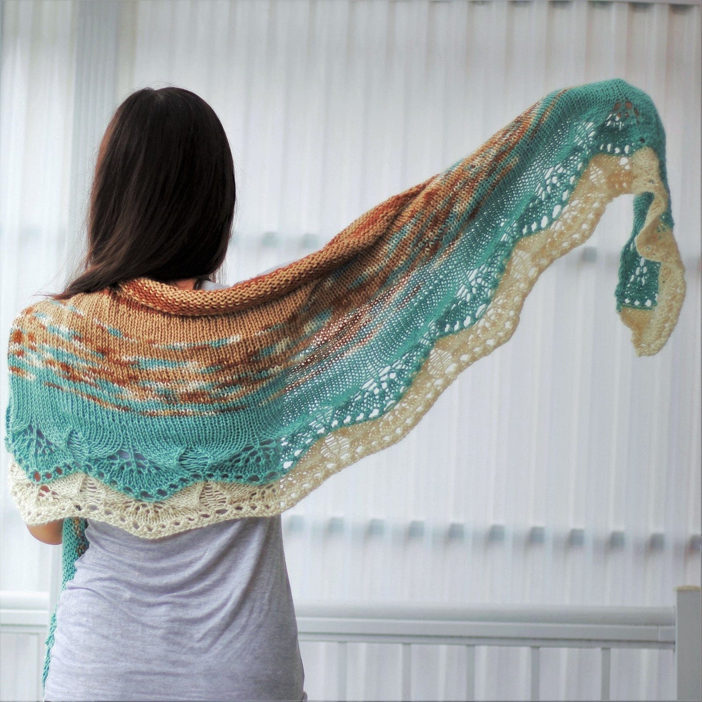 Knitting Pattern IDELIS Lace Shawl โ PDF - Hakel Liebe