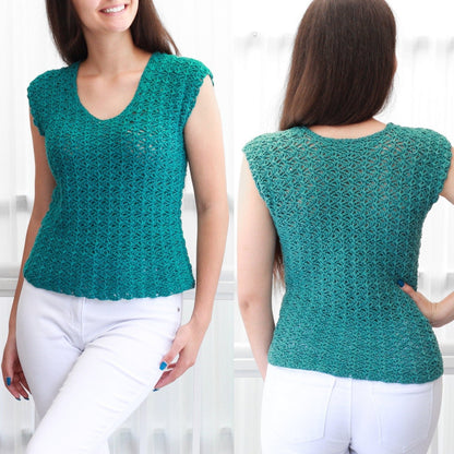 Crochet Pattern LACELYN Lace Top – PDF (XS–XXL) - Hakel Liebe