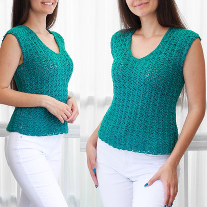 Crochet Pattern LACELYN Lace Top – PDF (XS–XXL) - Hakel Liebe