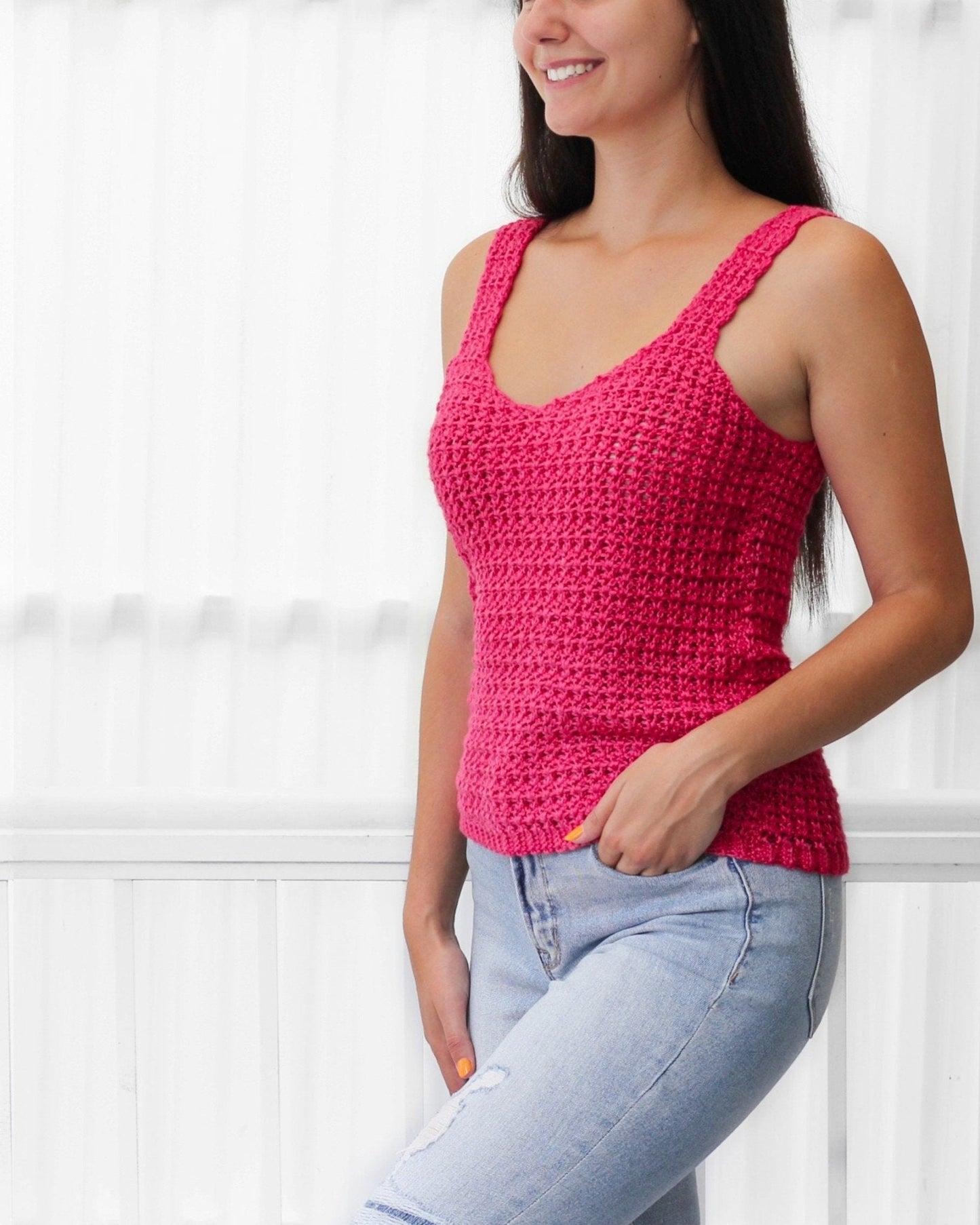 Crochet Pattern LACELIS Lace Camisole – PDF (XS–3XL) - Hakel Liebe