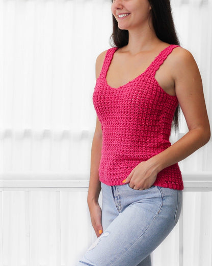 Crochet Pattern LACELIS Lace Camisole – PDF (XS–3XL) - Hakel Liebe