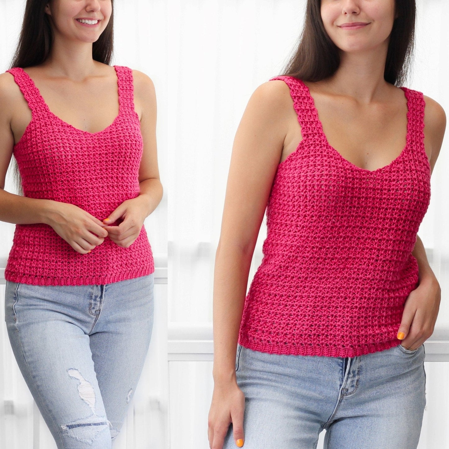 Crochet Pattern LACELIS Lace Camisole – PDF (XS–3XL) - Hakel Liebe