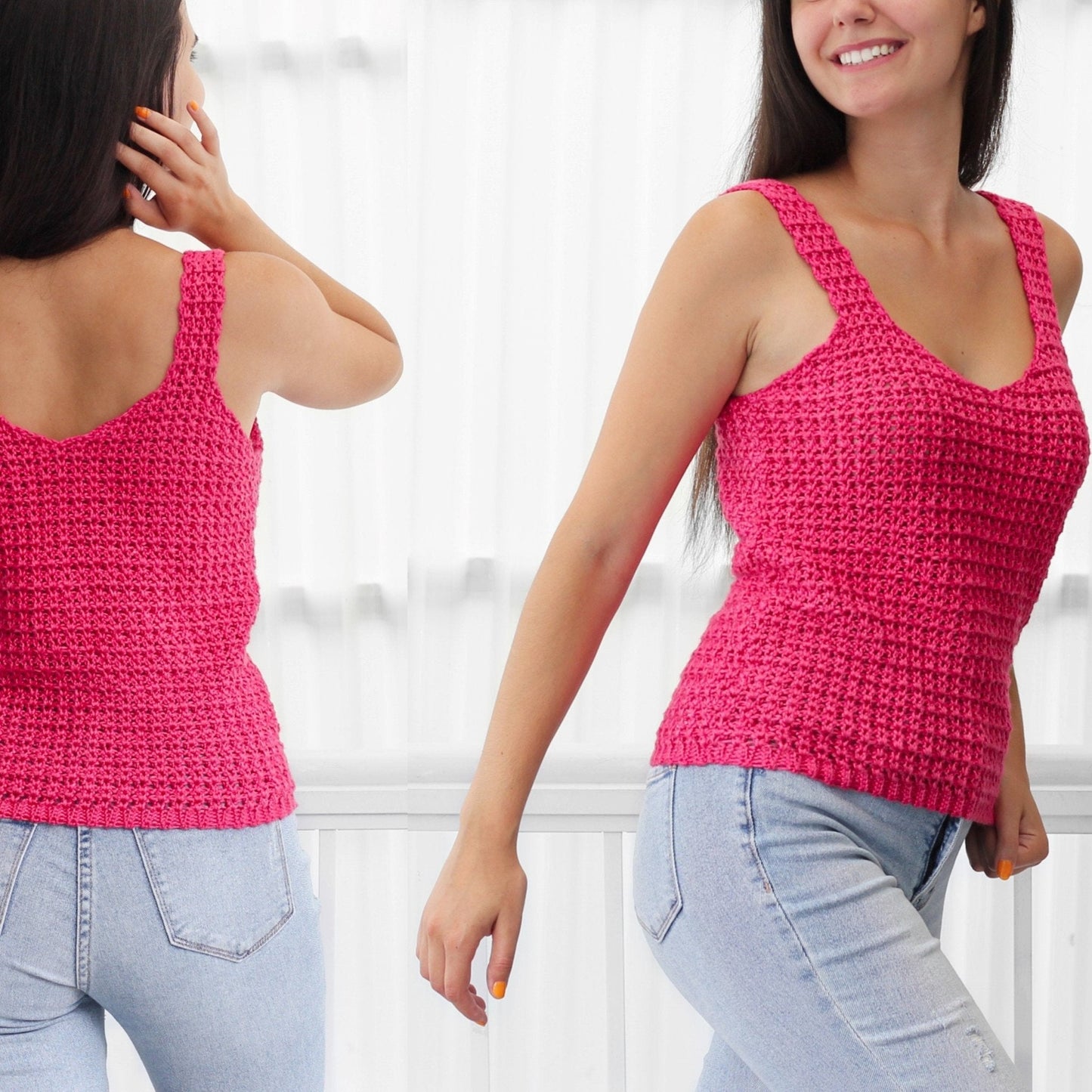 Crochet Pattern LACELIS Lace Camisole – PDF (XS–3XL) - Hakel Liebe