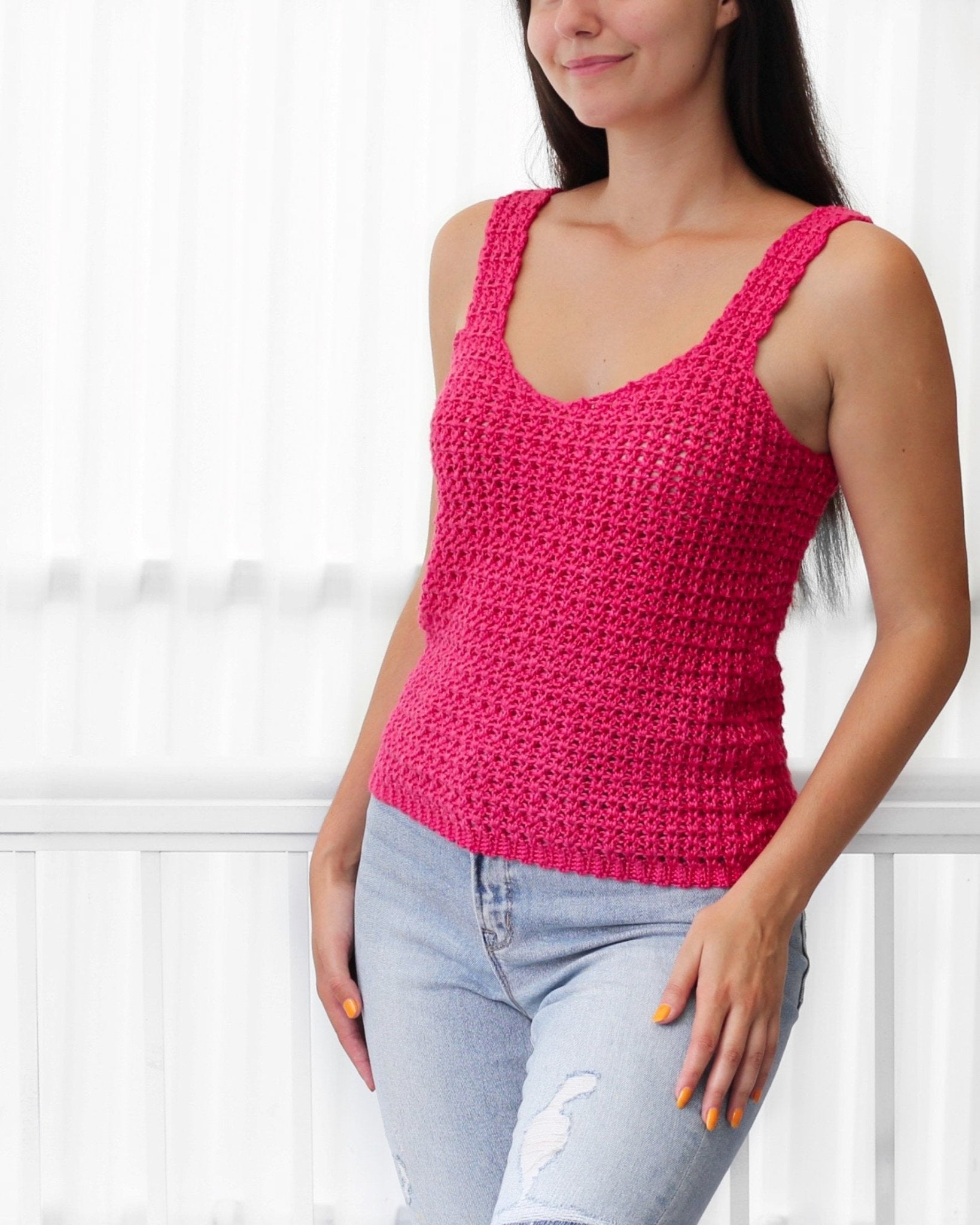 Crochet Pattern LACELIS Lace Camisole – PDF (XS–3XL) - Hakel Liebe