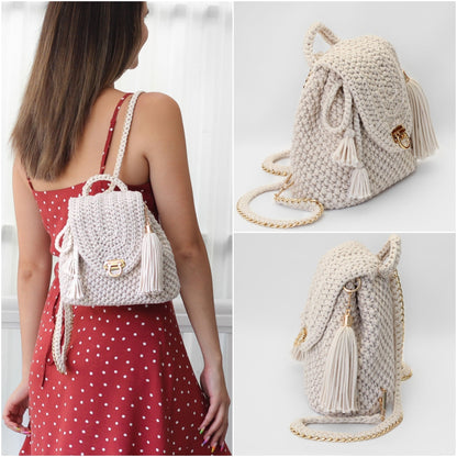 Crochet Pattern BAGOVIA Backpack – PDF - Hakel Liebe
