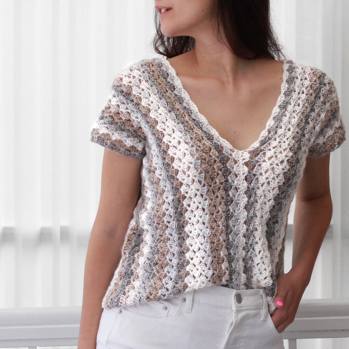 Crochet Pattern AMANOVIA Boho Top – PDF (XS–XXL) - Hakel Liebe