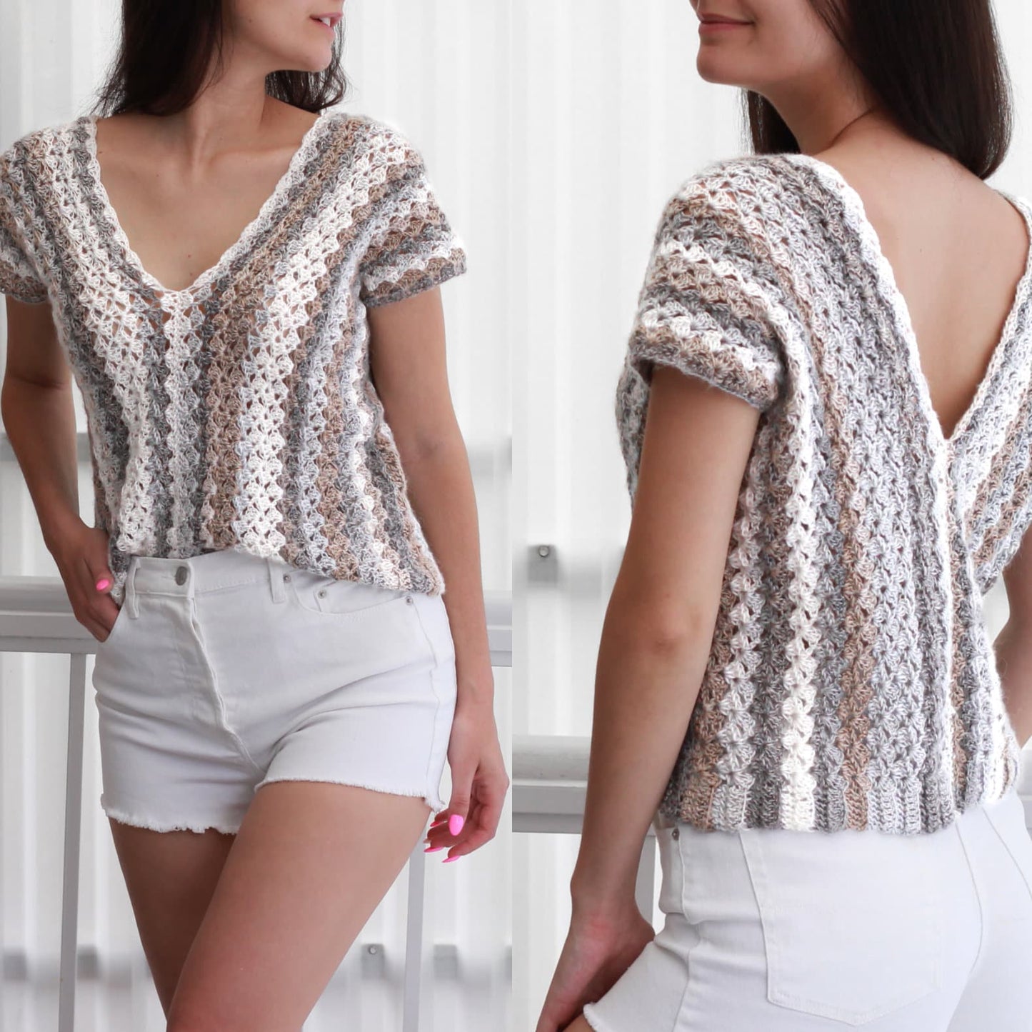 Crochet Pattern AMANOVIA Boho Top – PDF (XS–XXL) - Hakel Liebe