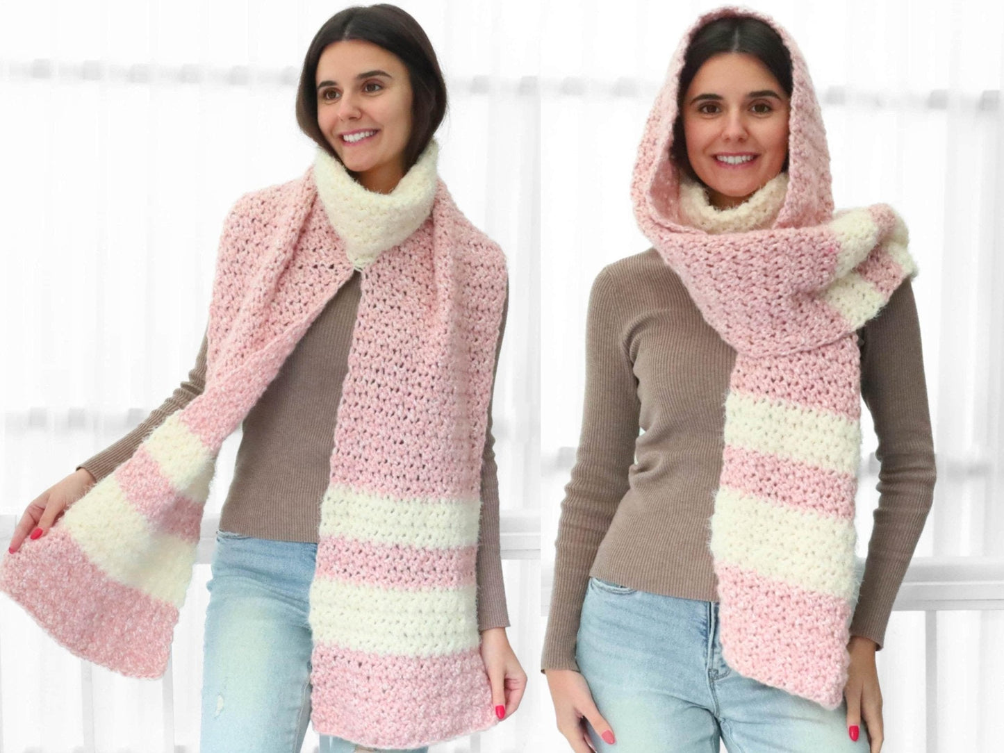 Crochet Pattern TRIOLIS 3-in-1 Hooded Scarf – PDF - Hakel Liebe