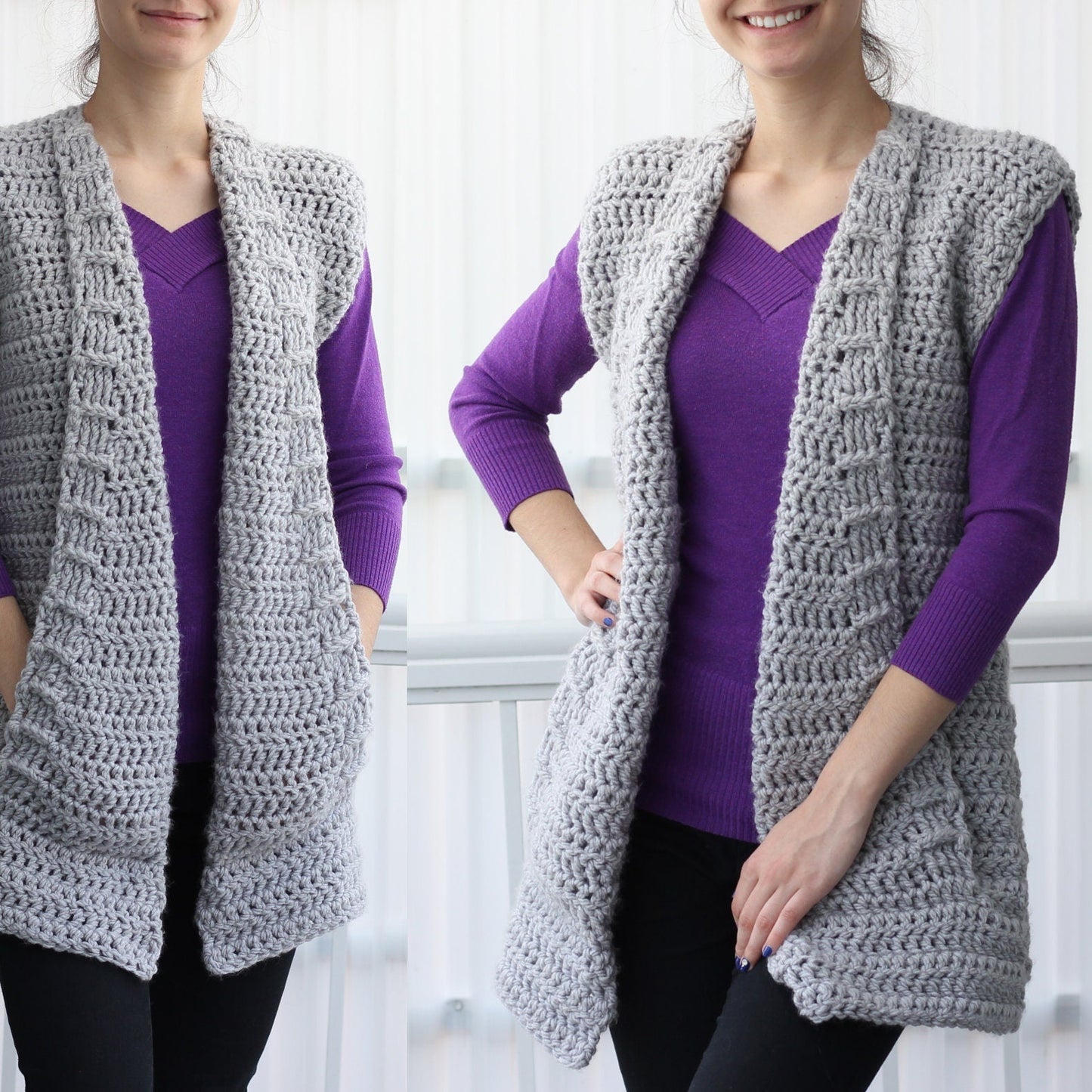 Crochet Pattern ARIALIS Vest – PDF (7Y–3XL) - Hakel Liebe