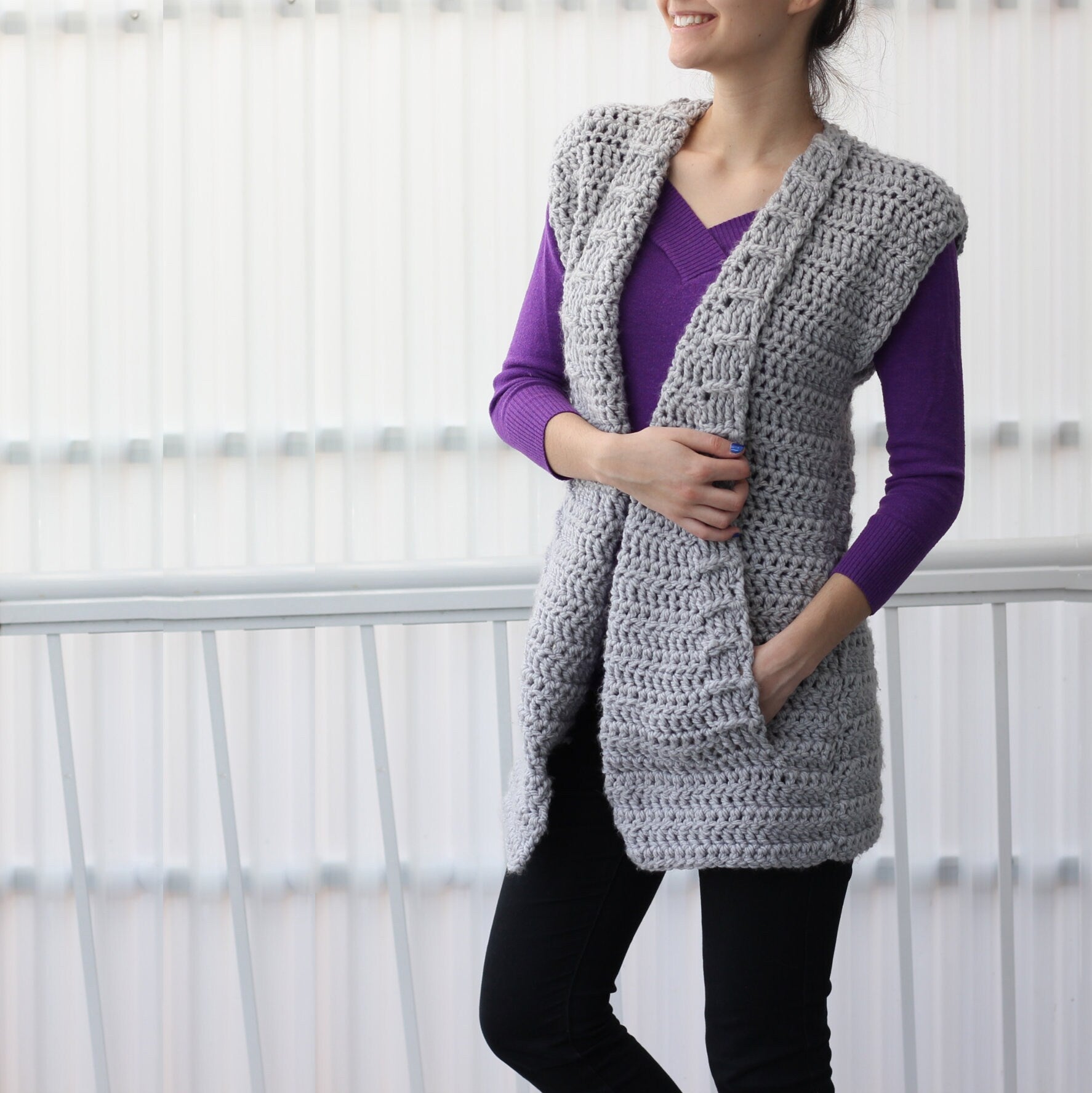 Crochet Pattern ARIALIS Vest – PDF (7Y–3XL) - Hakel Liebe