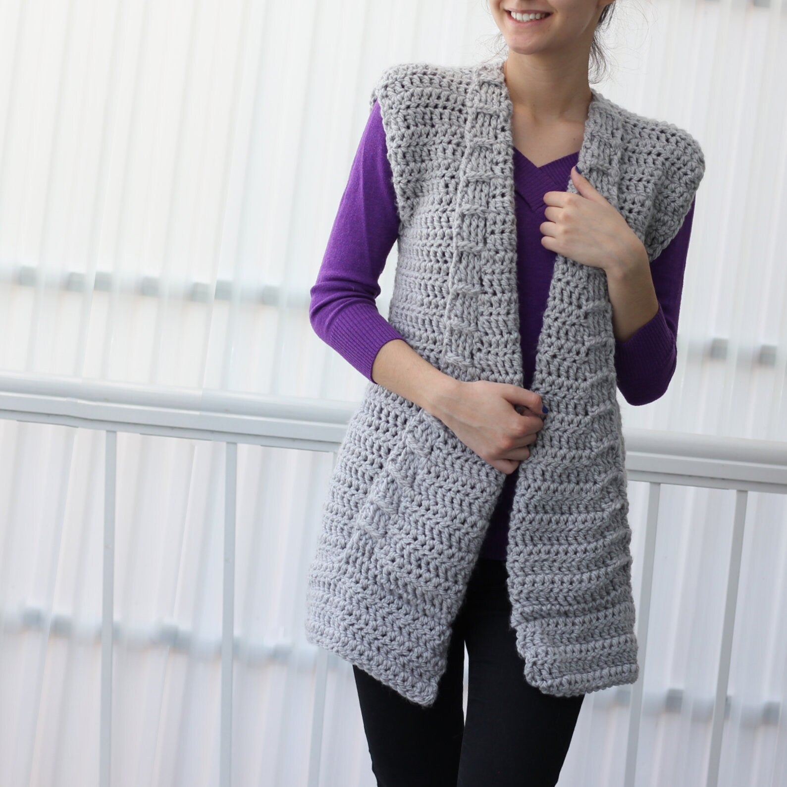 Crochet Pattern ARIALIS Vest – PDF (7Y–3XL) - Hakel Liebe