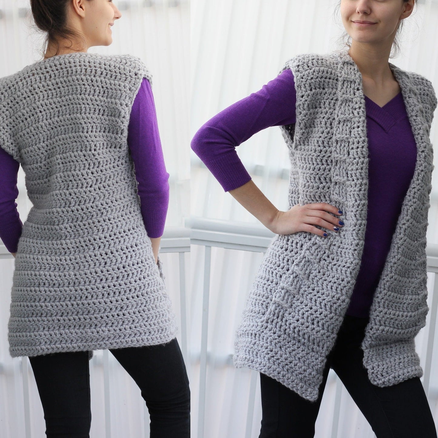 Crochet Pattern ARIALIS Vest – PDF (7Y–3XL) - Hakel Liebe
