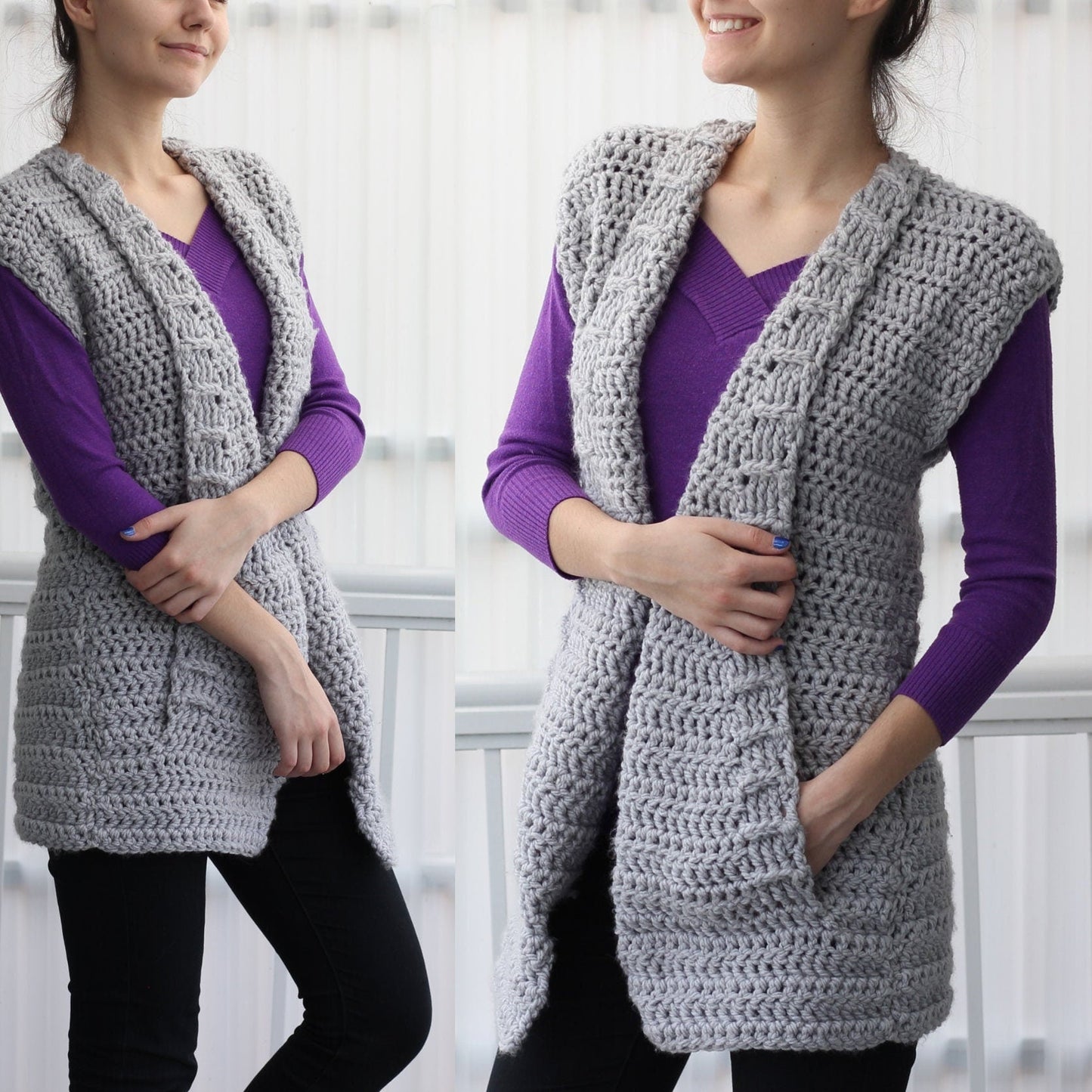 Crochet Pattern ARIALIS Vest – PDF (7Y–3XL) - Hakel Liebe