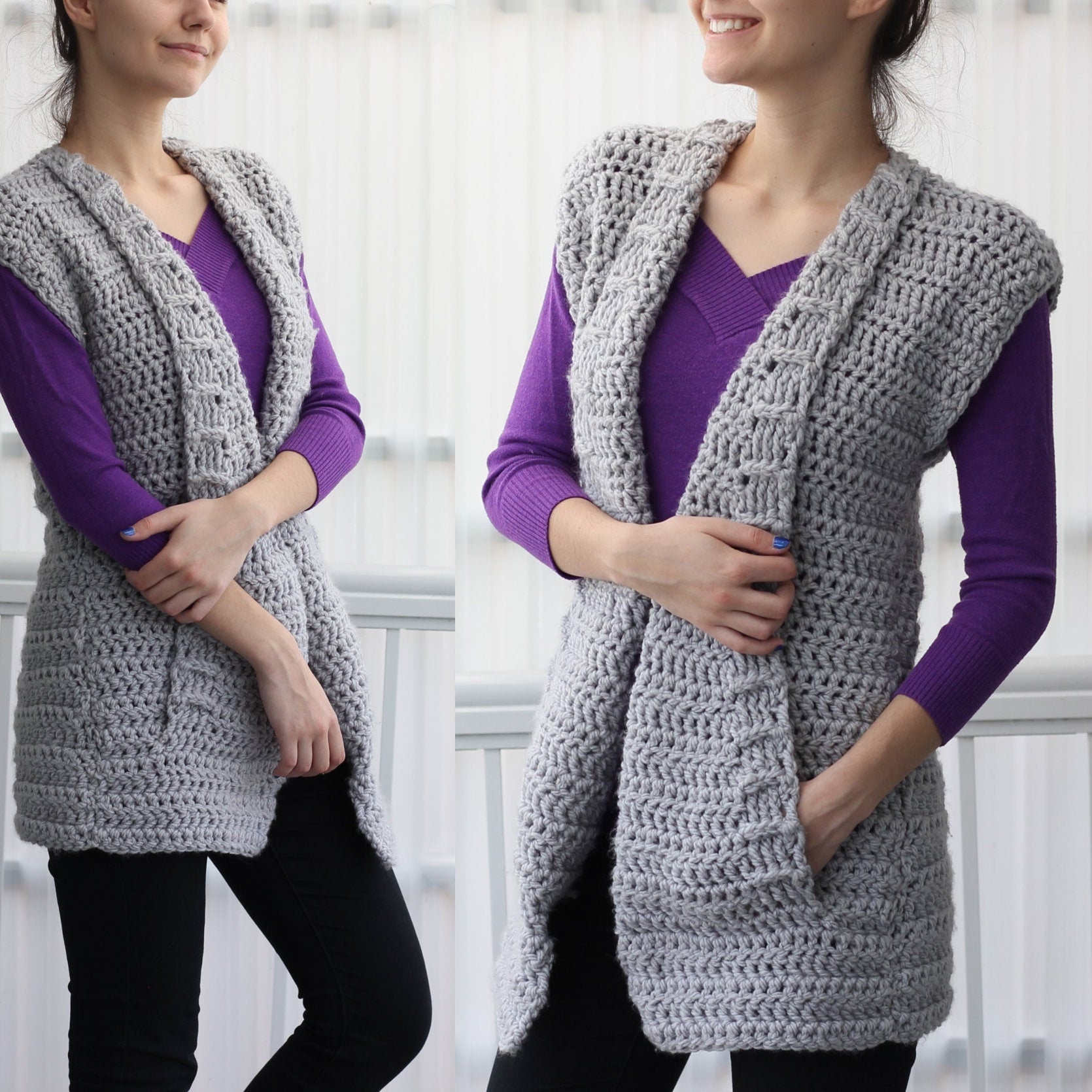 Crochet Pattern ARIALIS Vest – PDF (7Y–3XL) - Hakel Liebe