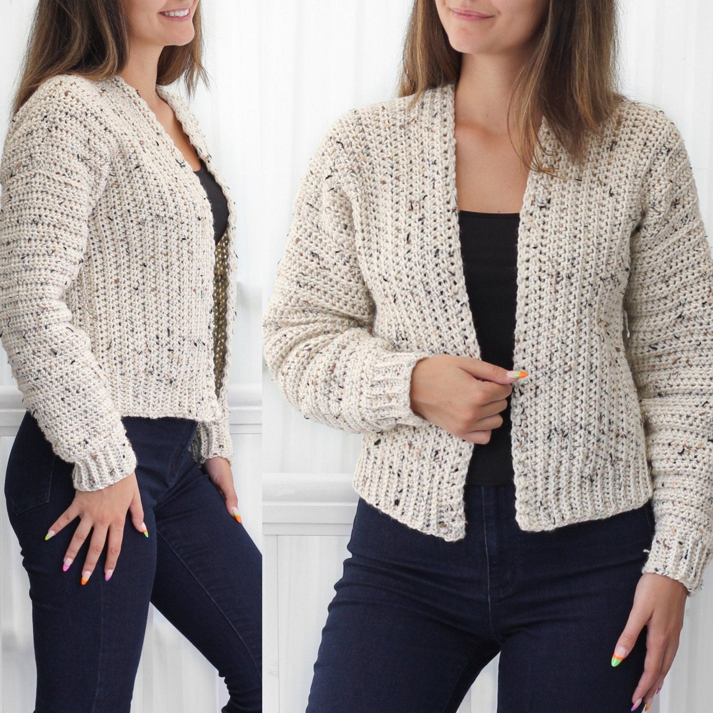 Crochet Pattern ASHLOVIA Cardigan – PDF (XS–3XL) - Hakel Liebe