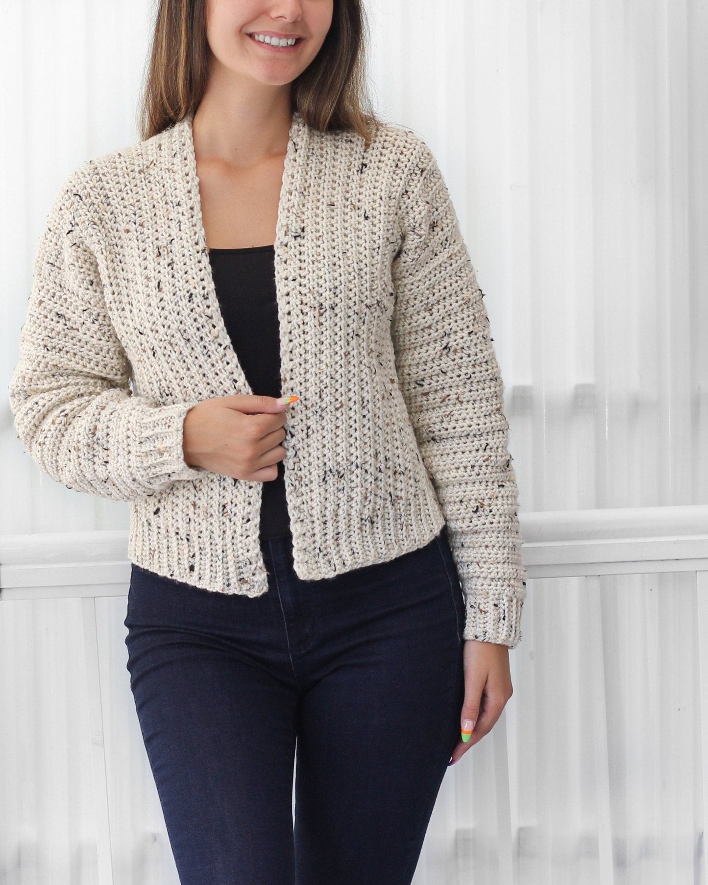 Crochet Pattern ASHLOVIA Cardigan – PDF (XS–3XL) - Hakel Liebe