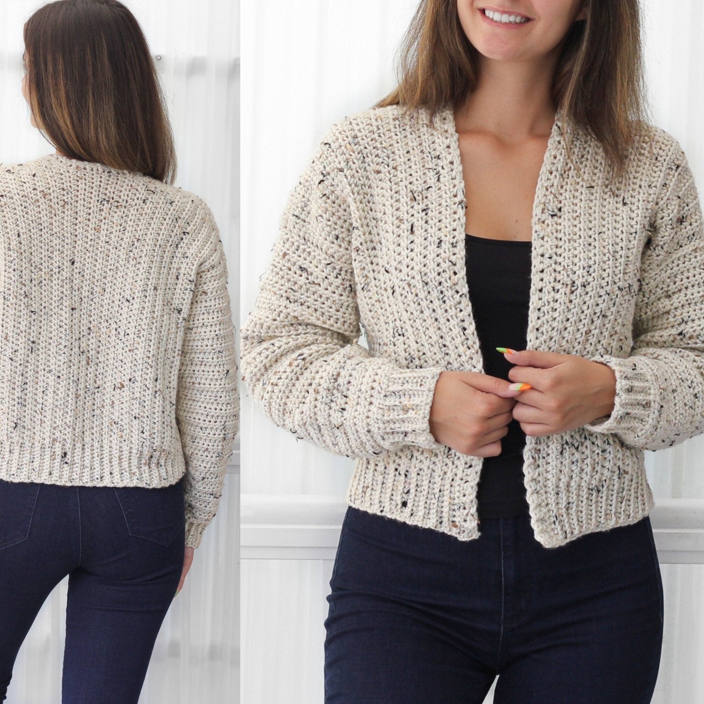 Crochet Pattern ASHLOVIA Cardigan – PDF (XS–3XL) - Hakel Liebe