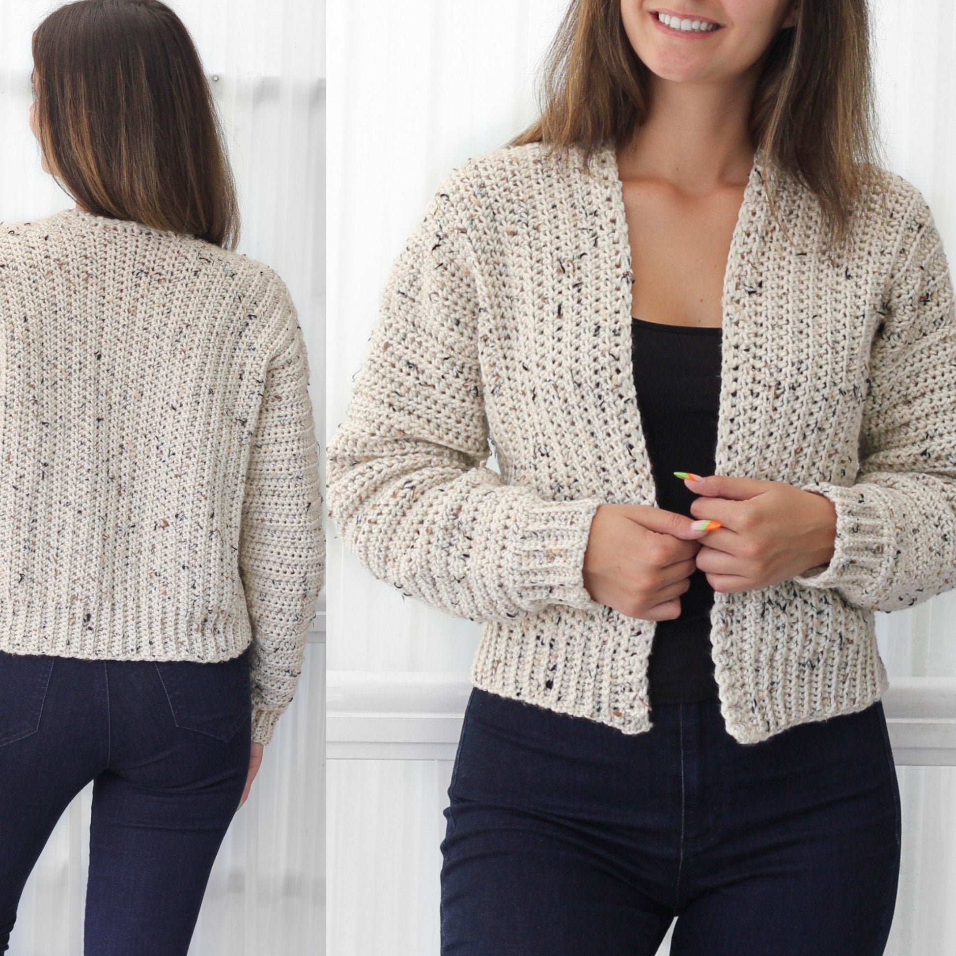Crochet Pattern ASHLOVIA Cardigan – PDF (XS–3XL) - Hakel Liebe