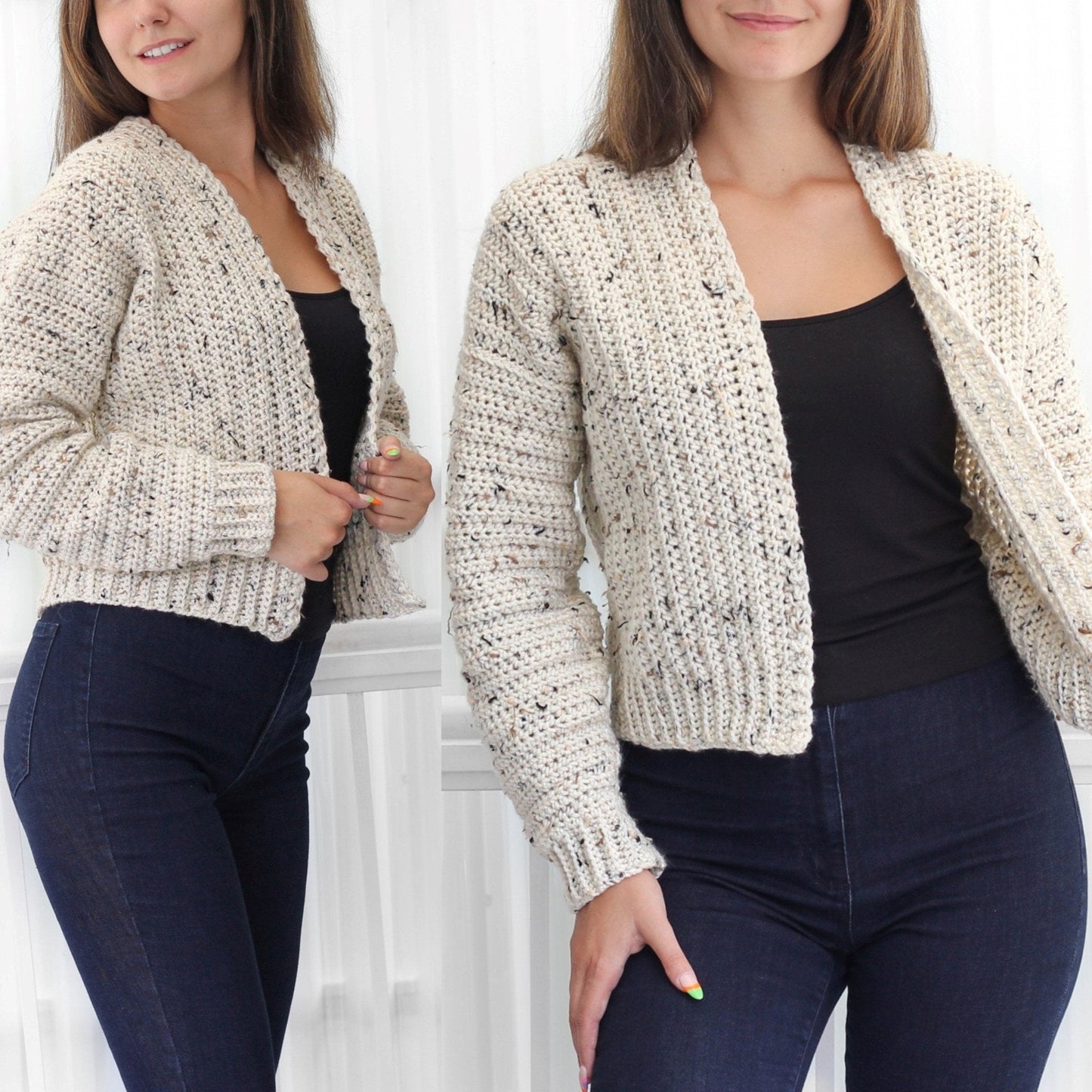 Crochet Pattern ASHLOVIA Cardigan – PDF (XS–3XL) - Hakel Liebe