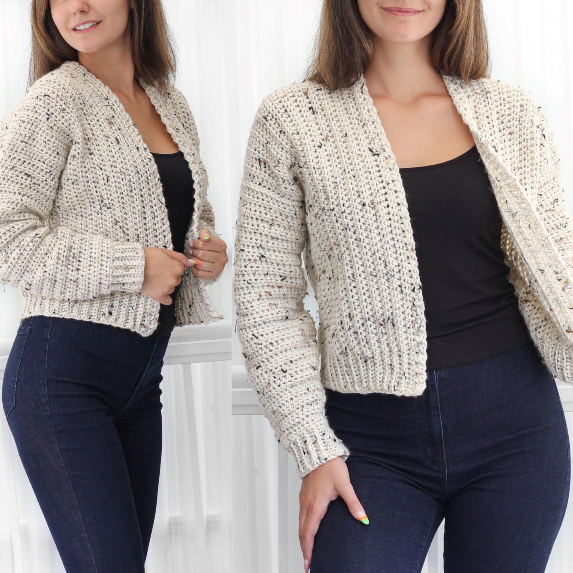 Crochet Pattern ASHLOVIA Cardigan – PDF (XS–3XL) - Hakel Liebe