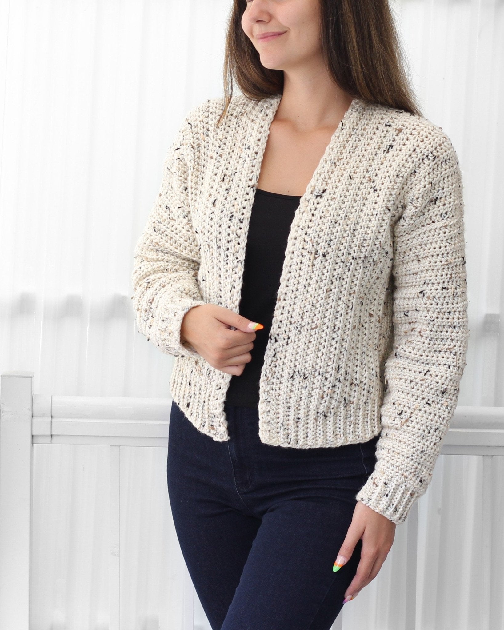 Crochet Pattern ASHLOVIA Cardigan – PDF (XS–3XL) - Hakel Liebe