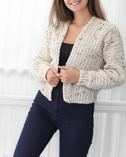 Crochet Pattern ASHLOVIA Cardigan – PDF (XS–3XL) - Hakel Liebe
