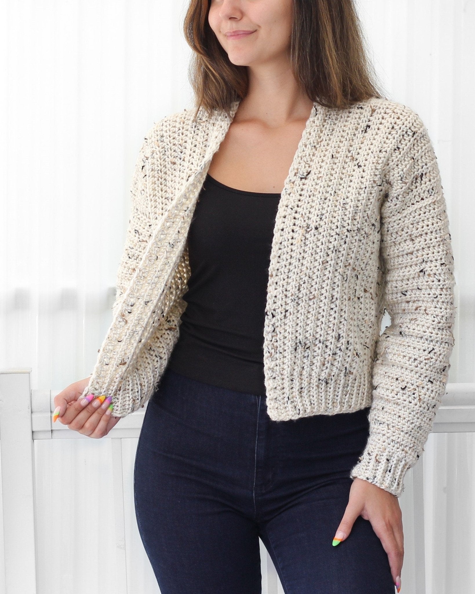 Crochet Pattern ASHLOVIA Cardigan – PDF (XS–3XL) - Hakel Liebe