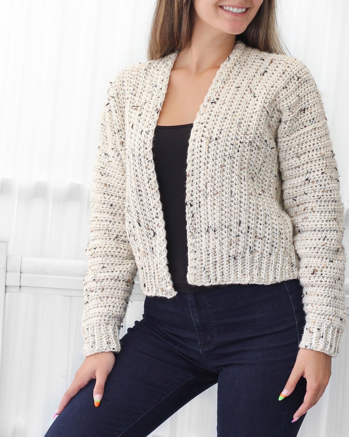 Crochet Pattern ASHLOVIA Cardigan – PDF (XS–3XL) - Hakel Liebe