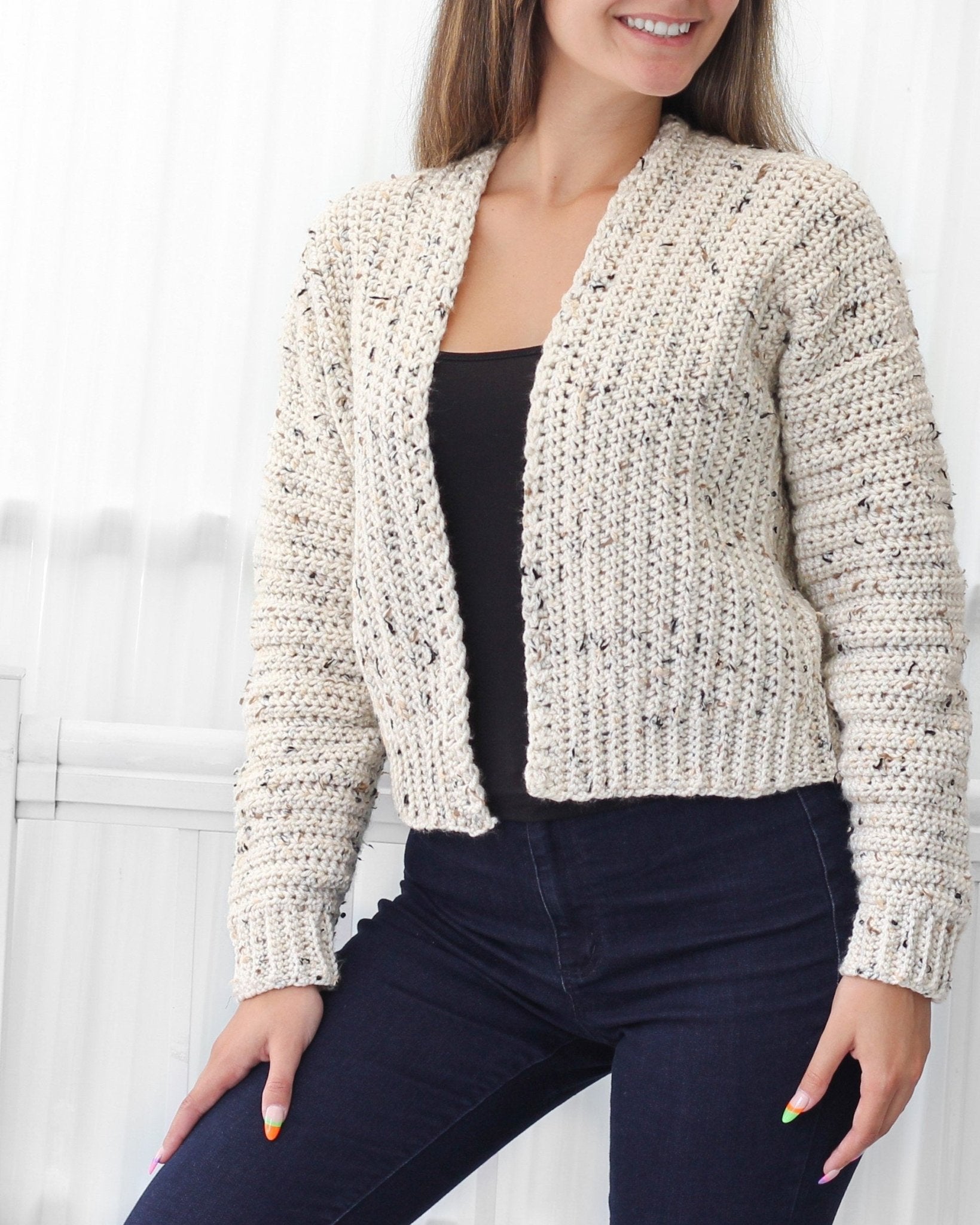 Crochet Pattern ASHLOVIA Cardigan – PDF (XS–3XL) - Hakel Liebe