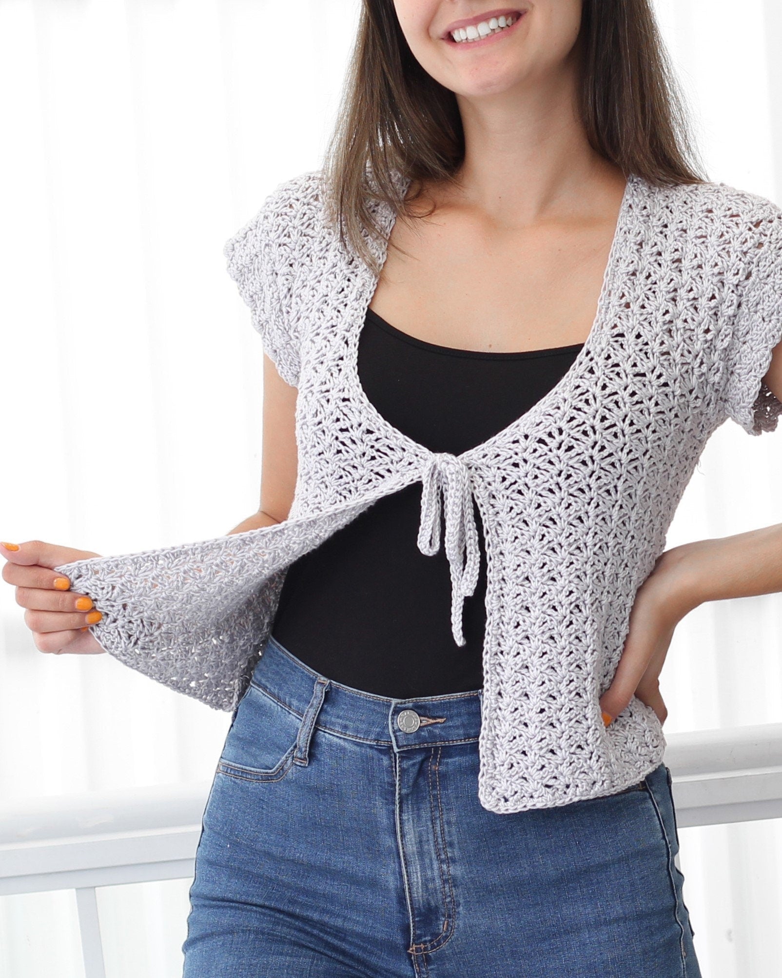 Crochet Pattern AVALIS Summer Cardigan – PDF (XS–3XL) - Hakel Liebe