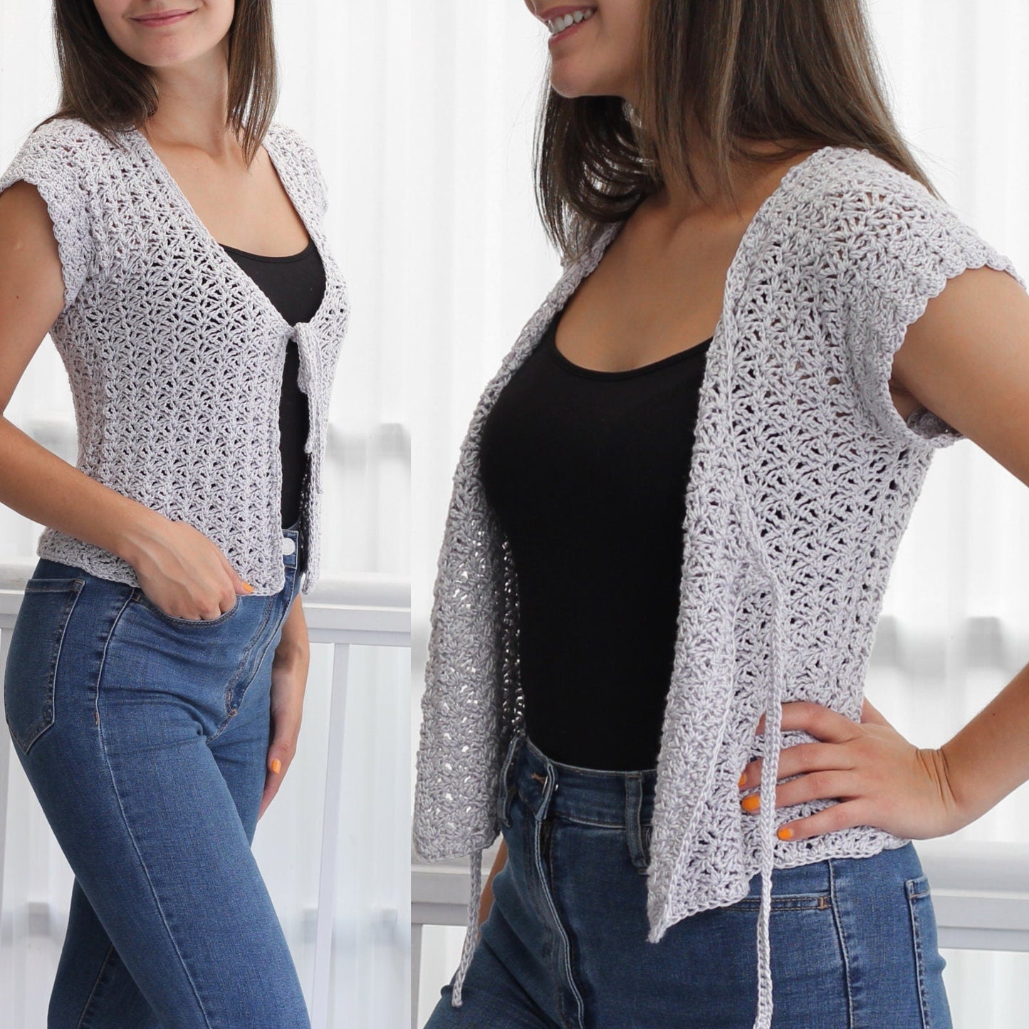 Crochet Pattern AVALIS Summer Cardigan – PDF (XS–3XL) - Hakel Liebe