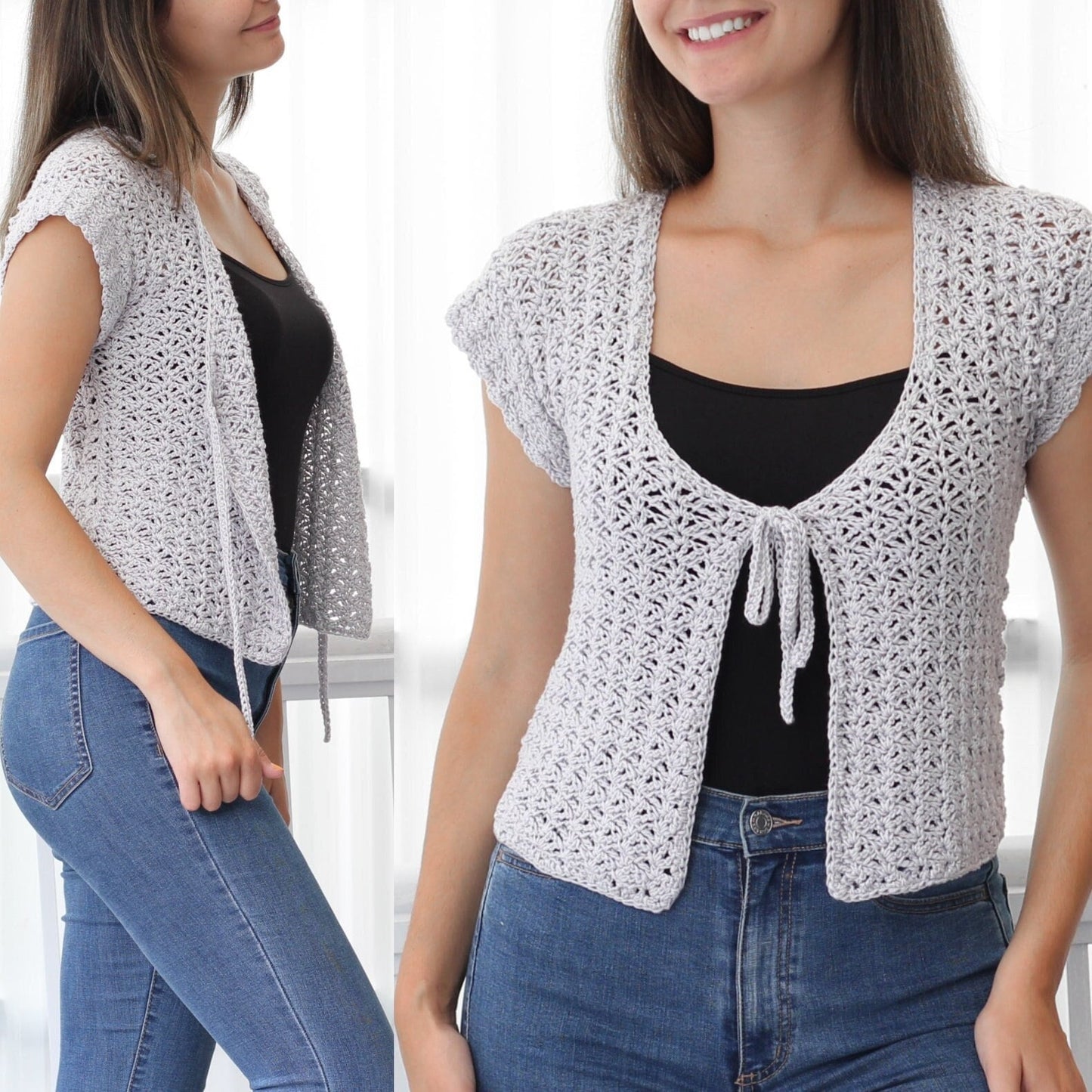 Crochet Pattern AVALIS Summer Cardigan – PDF (XS–3XL) - Hakel Liebe