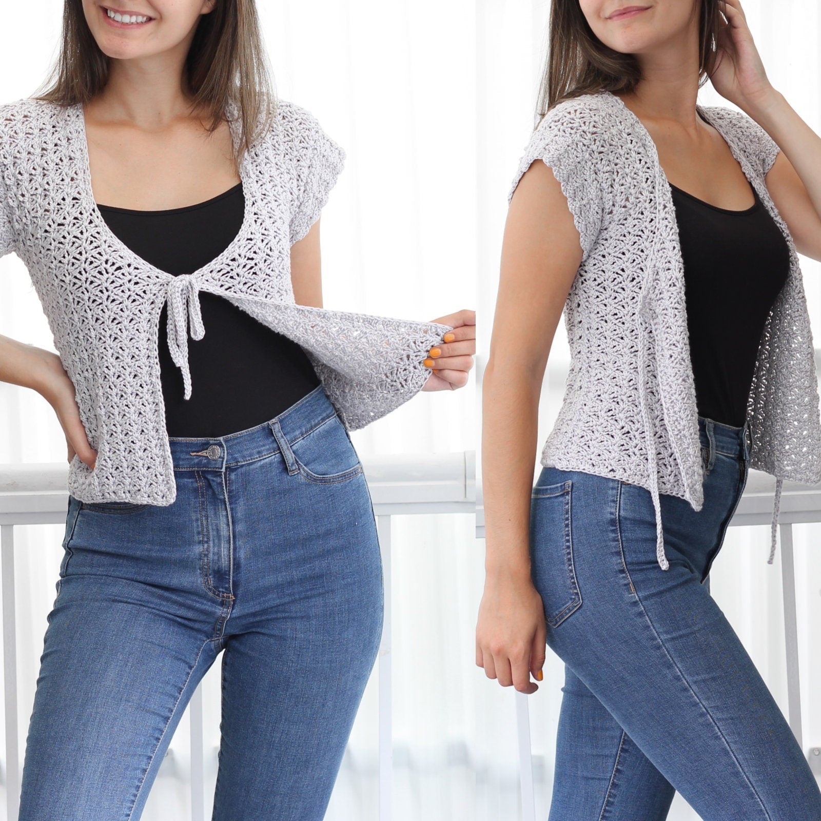 Crochet Pattern AVALIS Summer Cardigan – PDF (XS–3XL) - Hakel Liebe