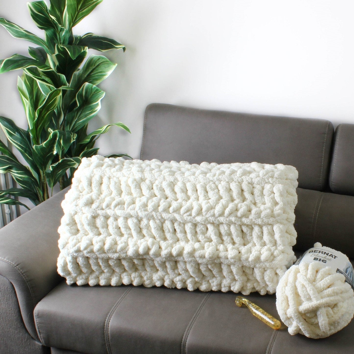 Crochet Pattern BANFFOVIA Chunky Blanket – 3 Sizes PDF - Hakel Liebe