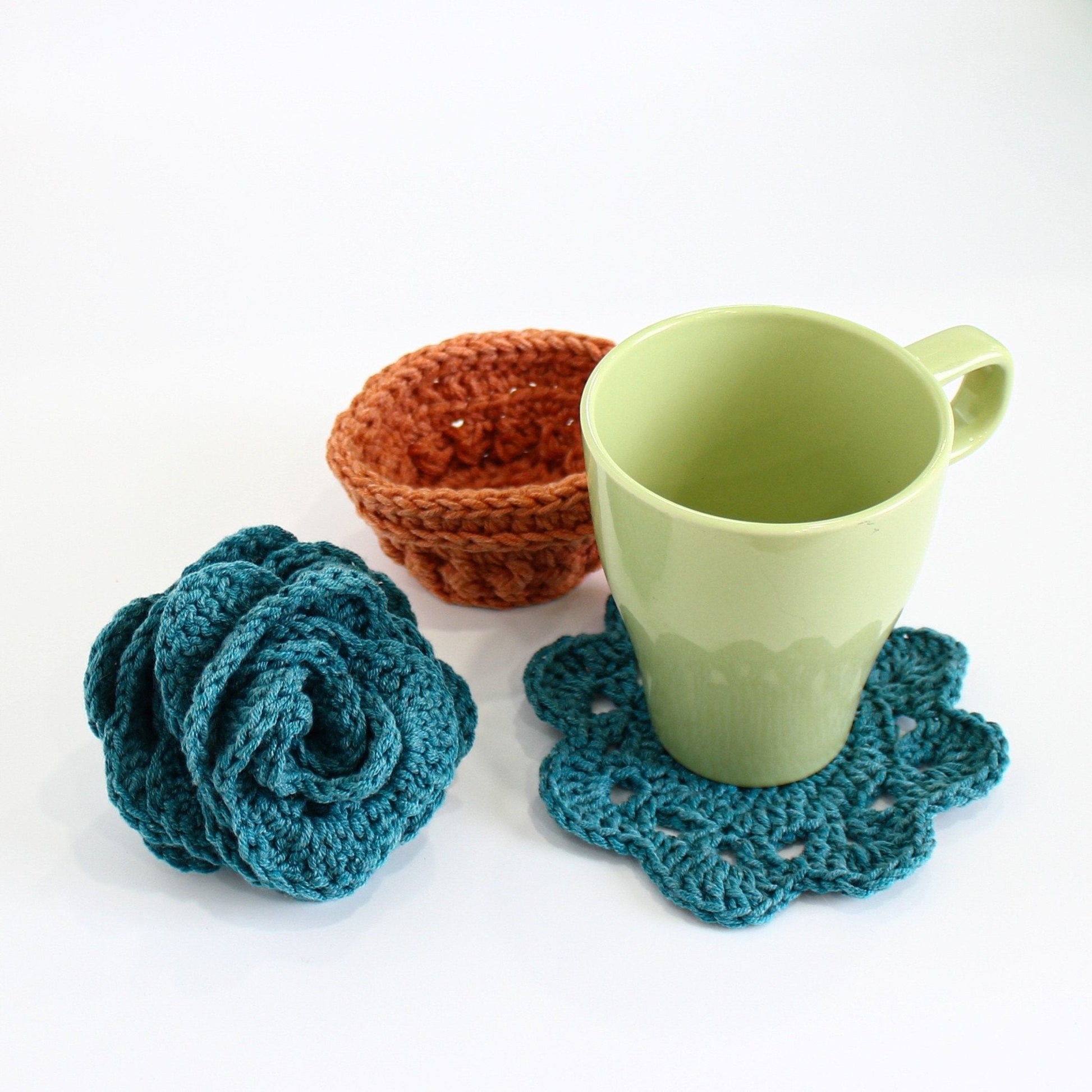 Crochet Pattern MAGICPOT Flower Pot Coasters – PDF - Hakel Liebe
