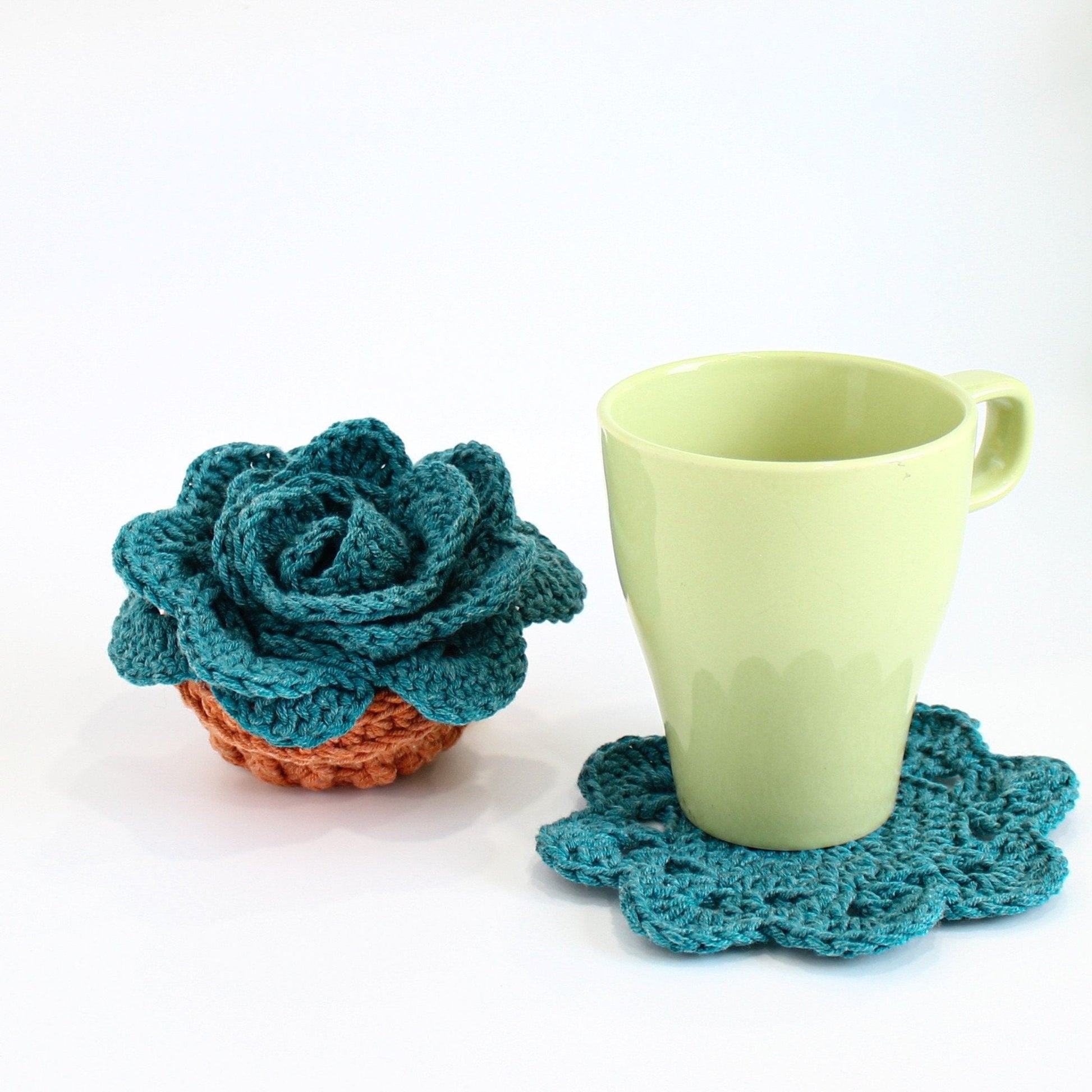 Crochet Pattern MAGICPOT Flower Pot Coasters – PDF - Hakel Liebe