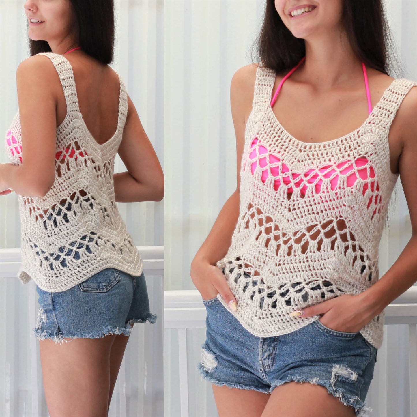 Crochet Pattern CALIELIS Beach Top – PDF (S–XXL) - Hakel Liebe