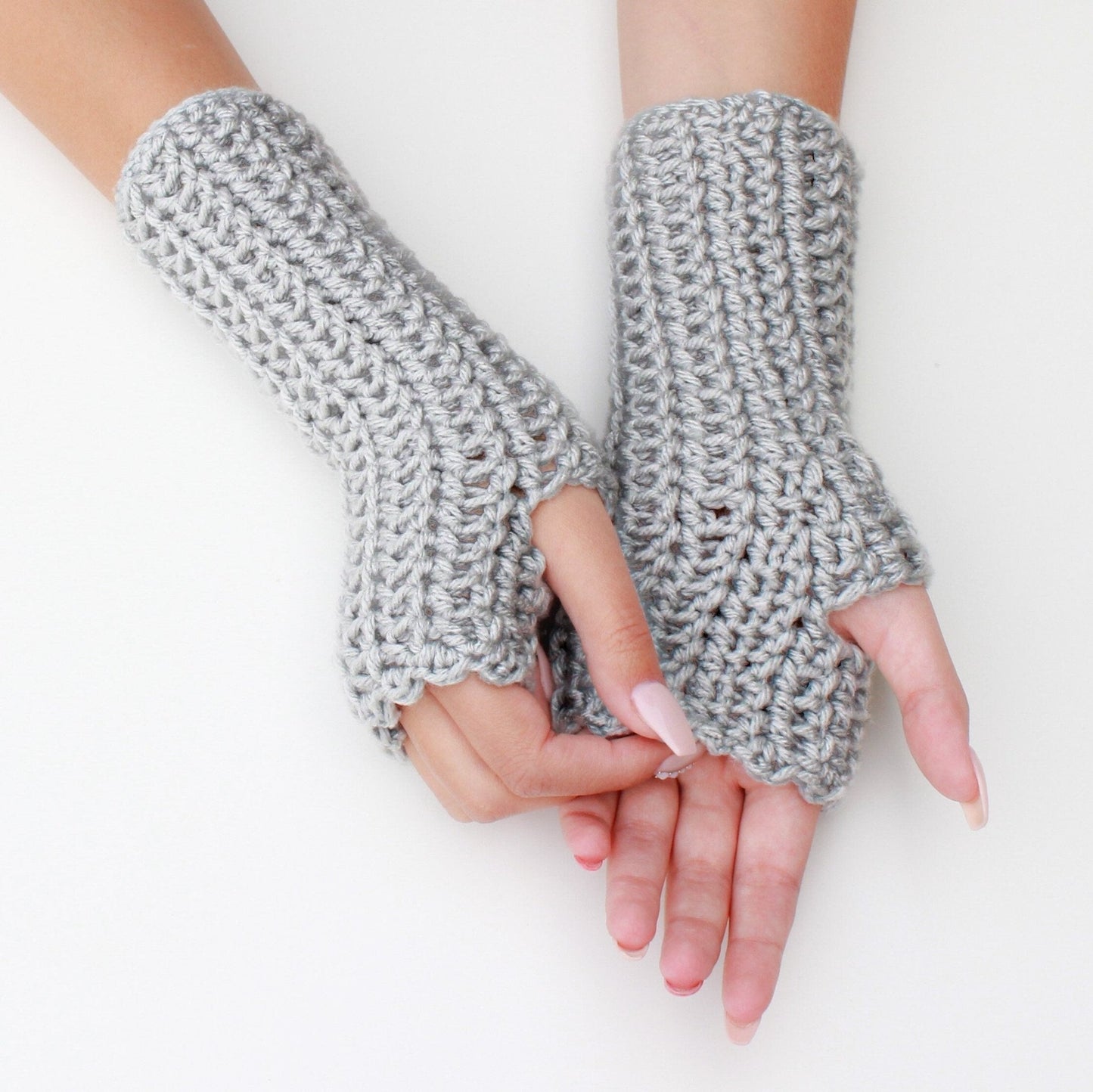 Crochet Pattern MITTELIS Fingerless Gloves – PDF - Hakel Liebe