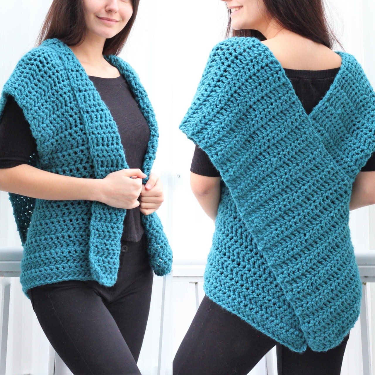 Crochet Pattern VESTELIS Vest – PDF (XS–3XL) - Hakel Liebe