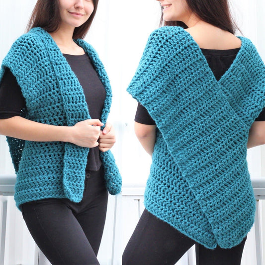 Crochet Pattern VESTELIS Vest – PDF (XS–3XL) - Hakel Liebe