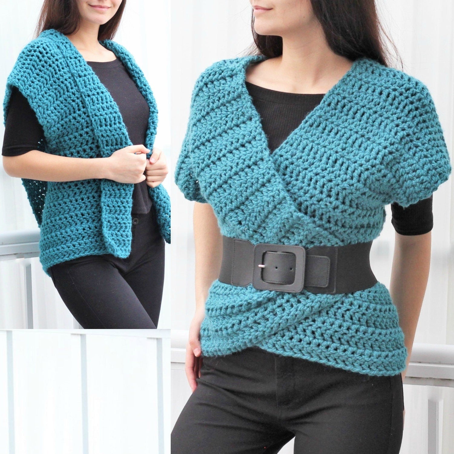 Crochet Pattern VESTELIS Vest – PDF (XS–3XL) - Hakel Liebe