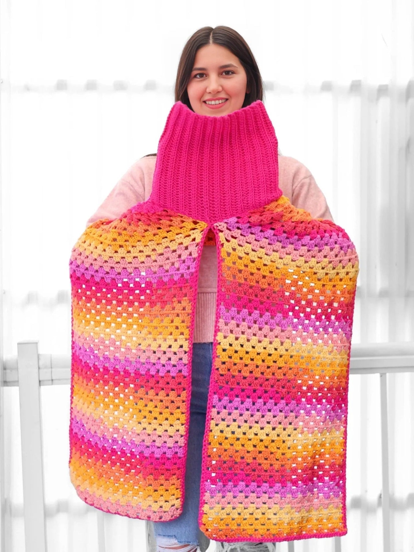 Crochet Pattern TRIOLUNE 3-in-1 Granny Scarf – PDF - Hakel Liebe
