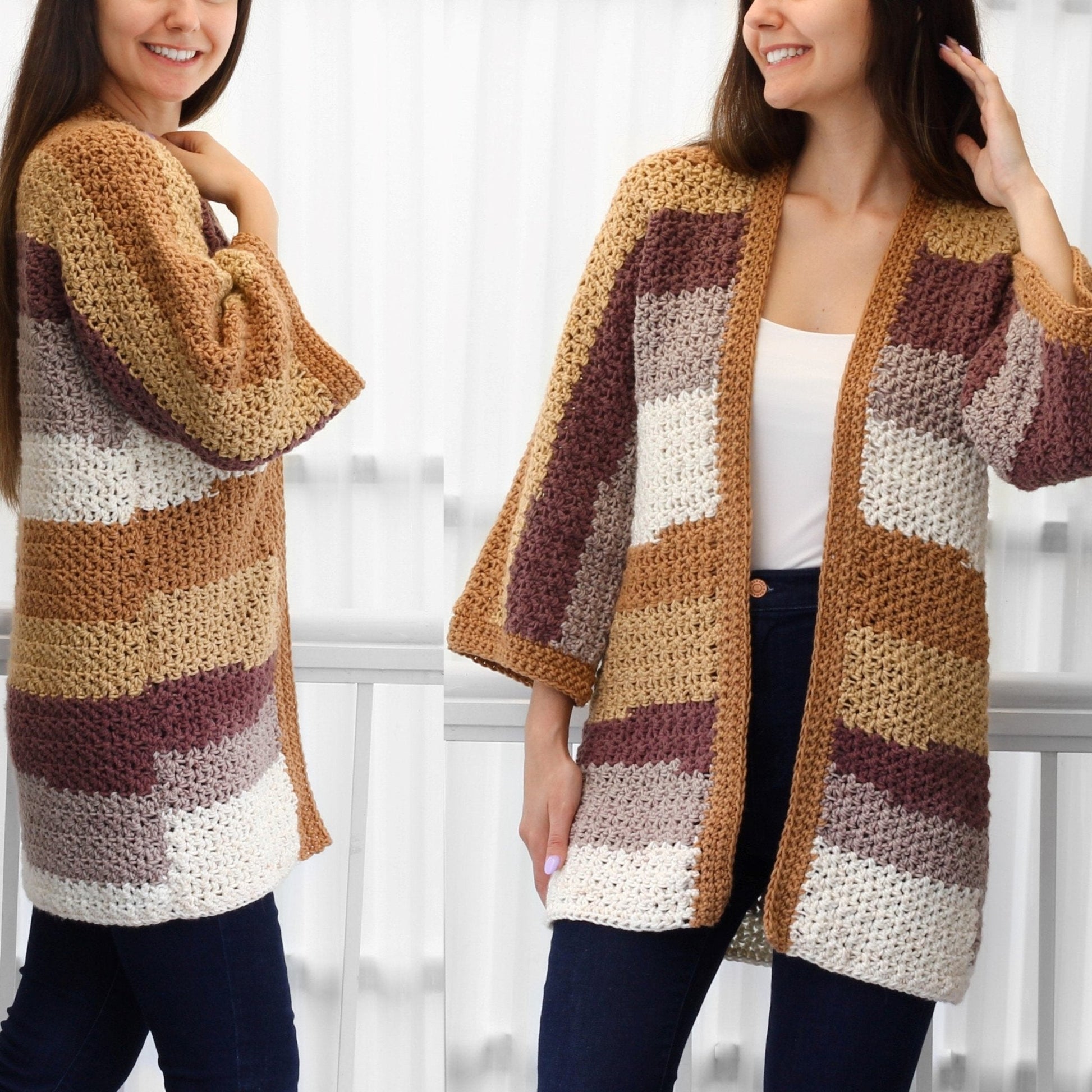 Crochet Pattern CHLOELIS Kimono Cardigan – PDF (XS–3XL) - Hakel Liebe