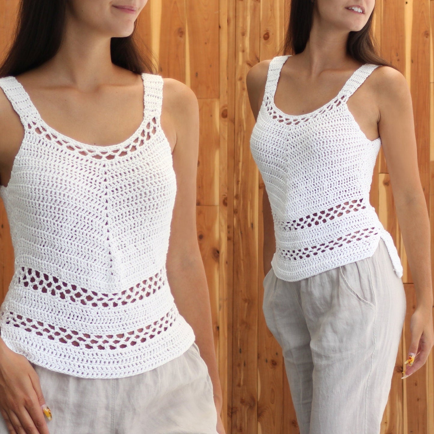 Crochet Pattern CLARALIS Crop Top – PDF (XS–XXL) - Hakel Liebe