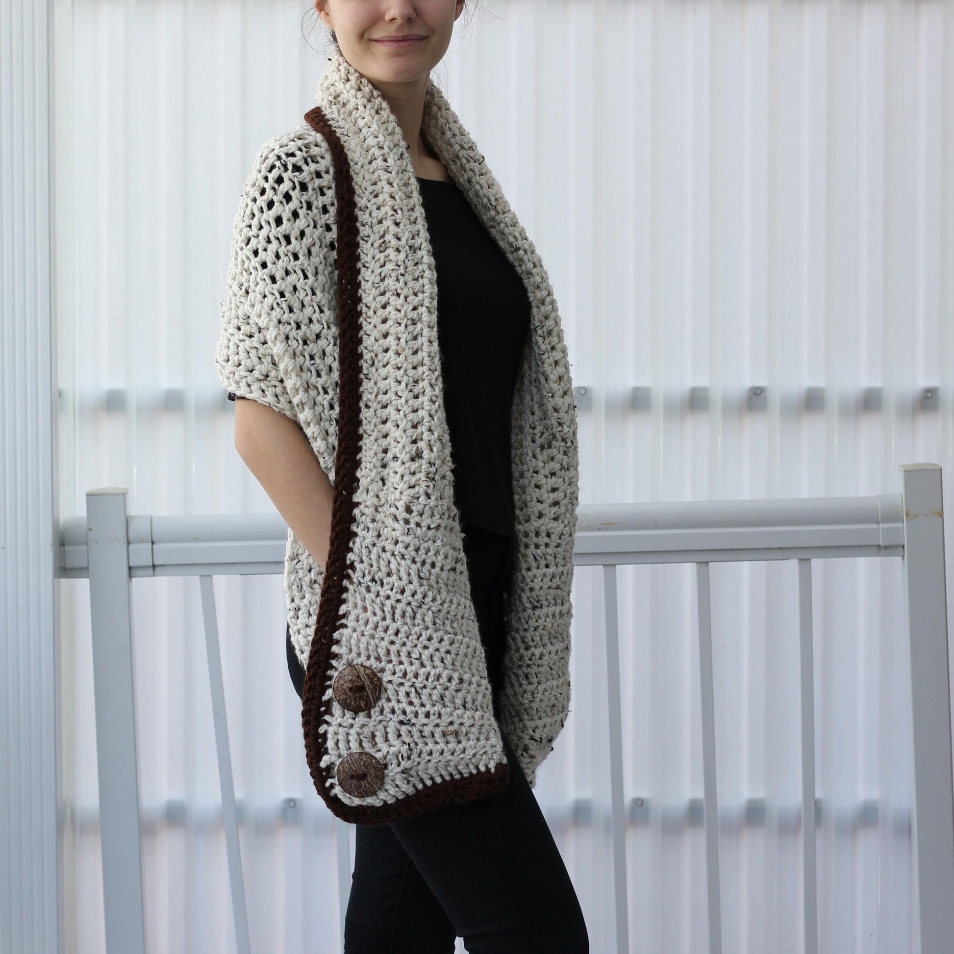 Crochet Pattern POCKELIS Pocket Shawl – PDF - Hakel Liebe