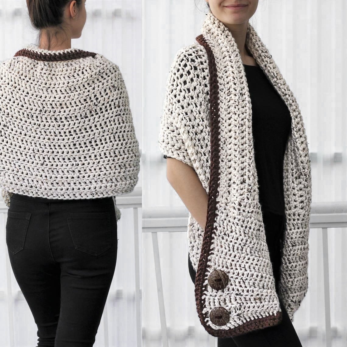 Crochet Pattern POCKELIS Pocket Shawl – PDF - Hakel Liebe